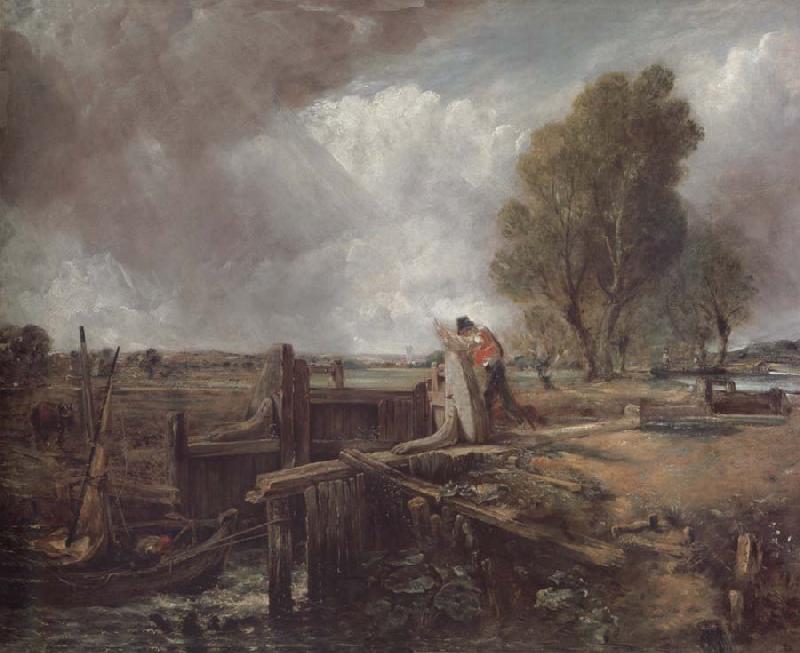 John Constable Study of A boat passing a lock oil painting image